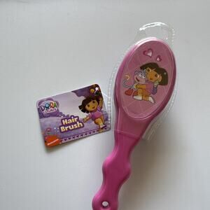 Nick Jr. Dora the Explorer & Boots Pink Sparkly Girls Brush Comb Hair NEW